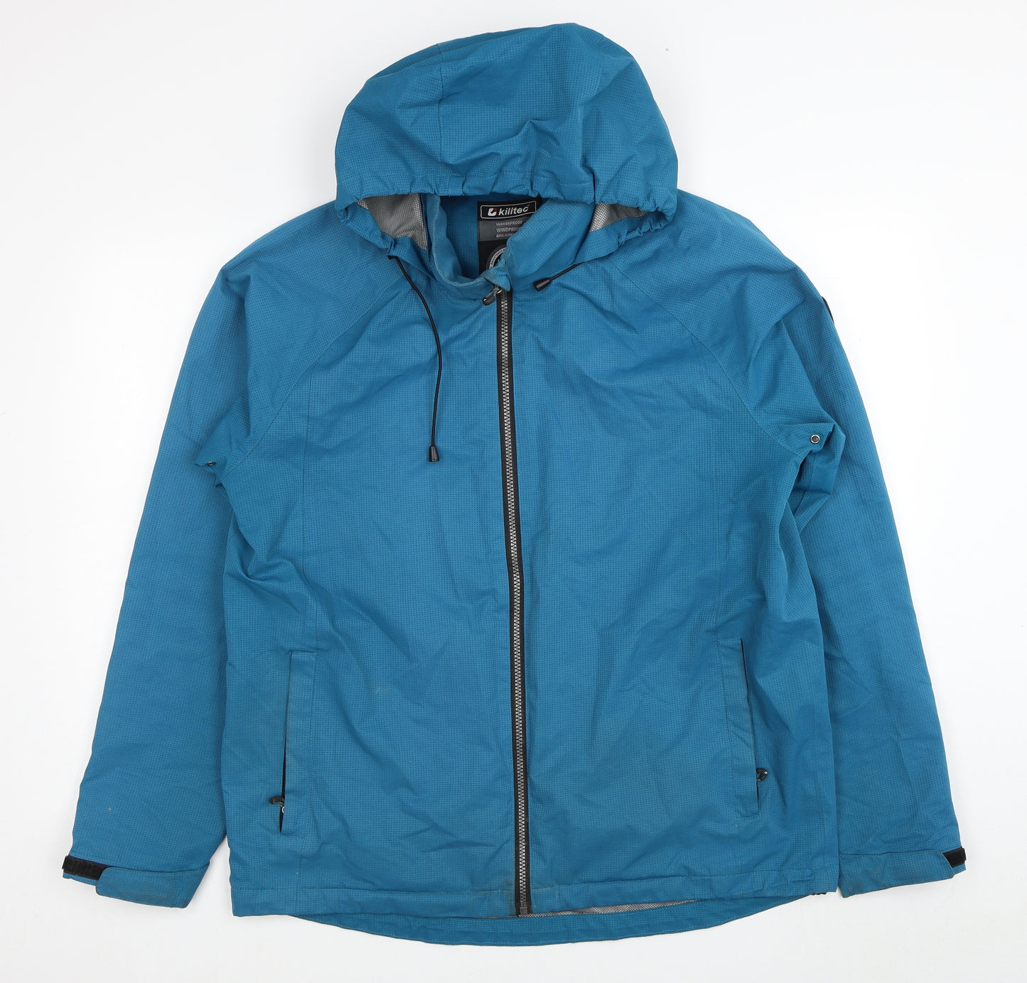 Killtec Mens Blue Rain Coat Jacket Size M Zip
