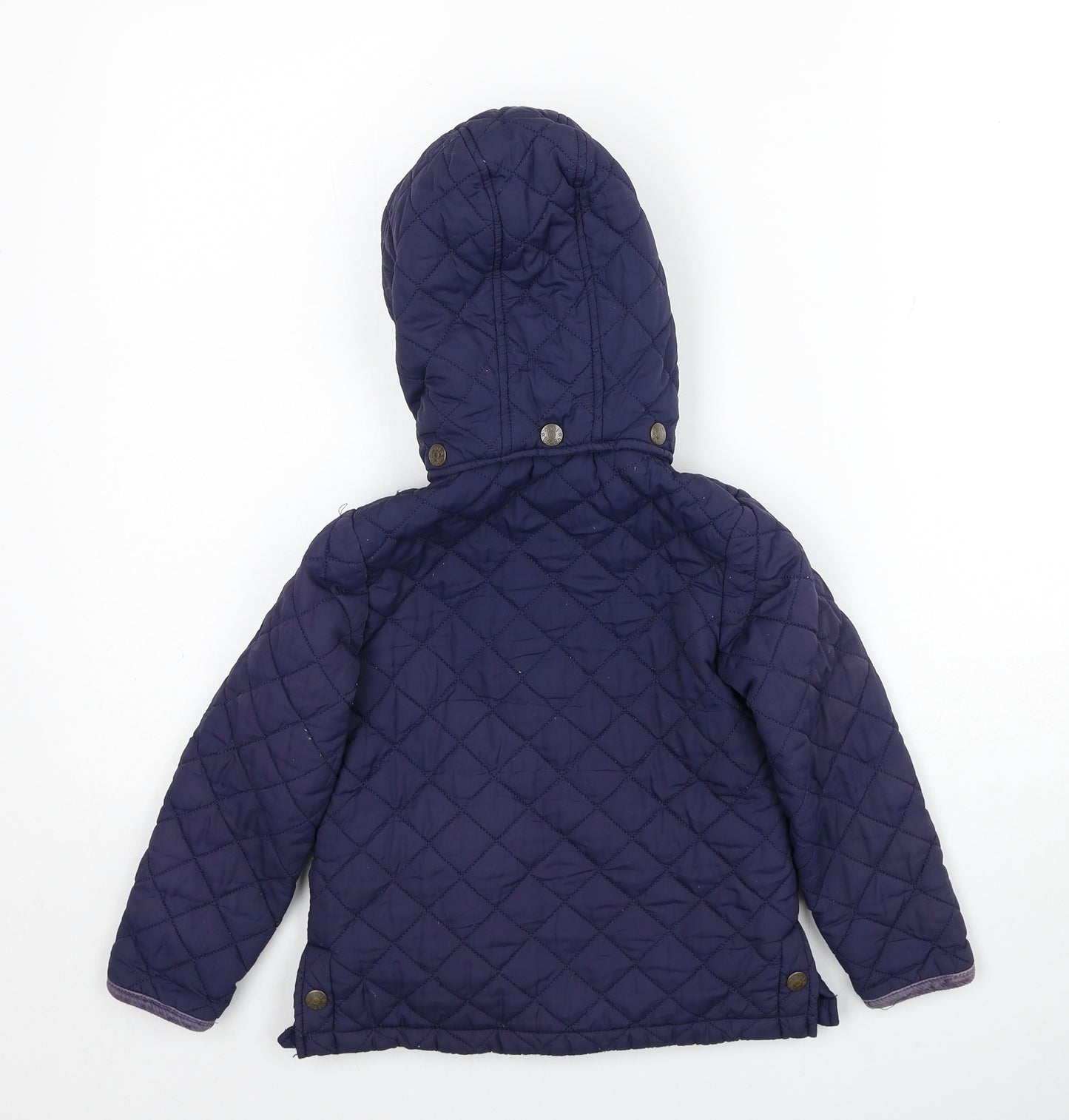 Boden Girls Blue Quilted Jacket Size 4-5 Years Zip