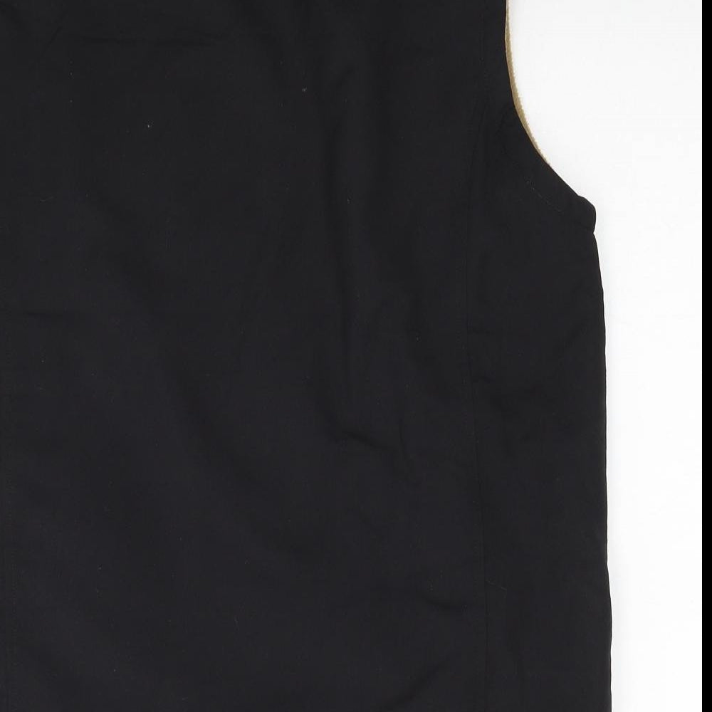 Bonmarché Womens Black Gilet Jacket Size S Zip - Reversable
