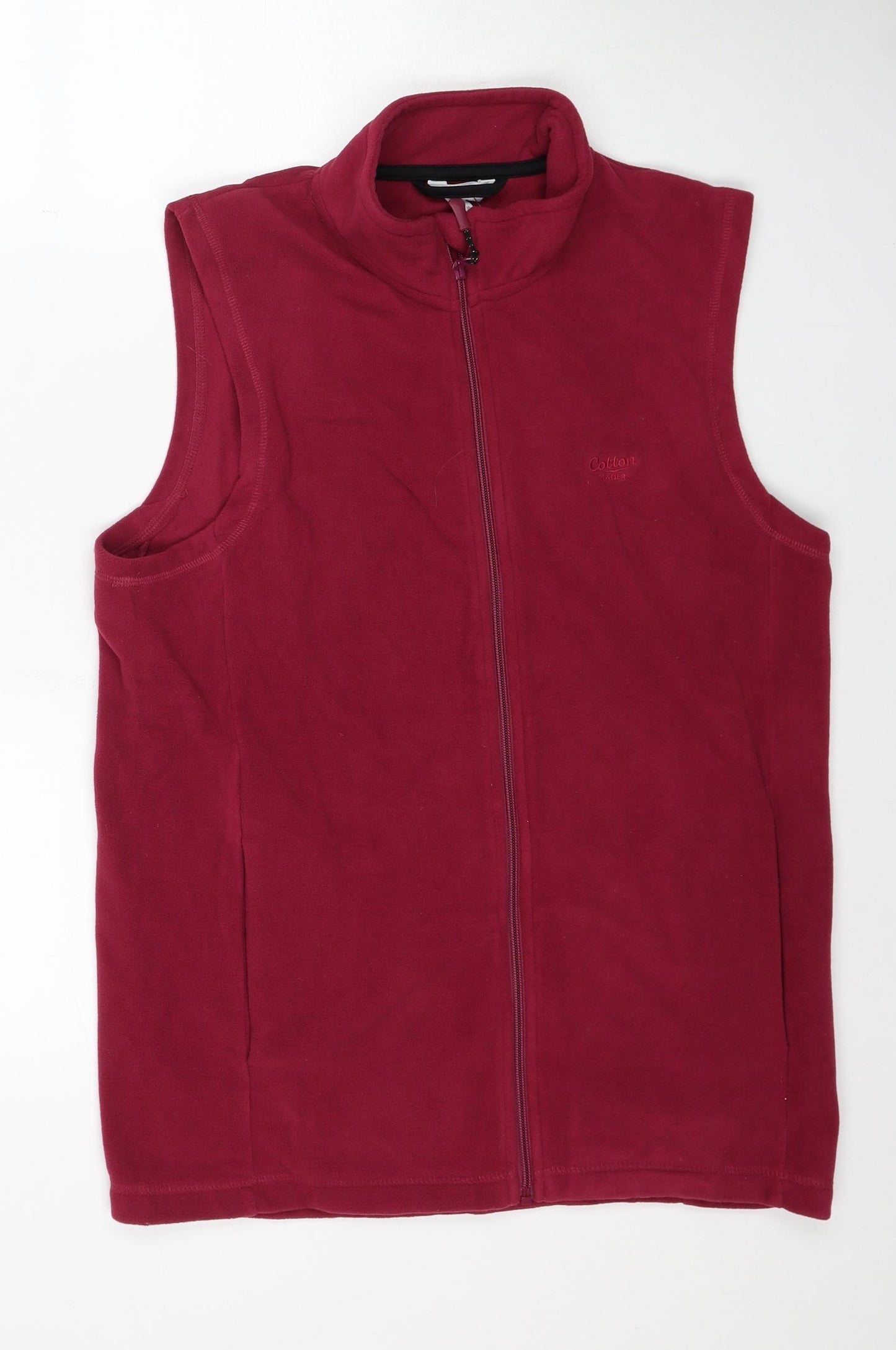 Cotton Traders Womens Red Gilet Jacket Size M Zip
