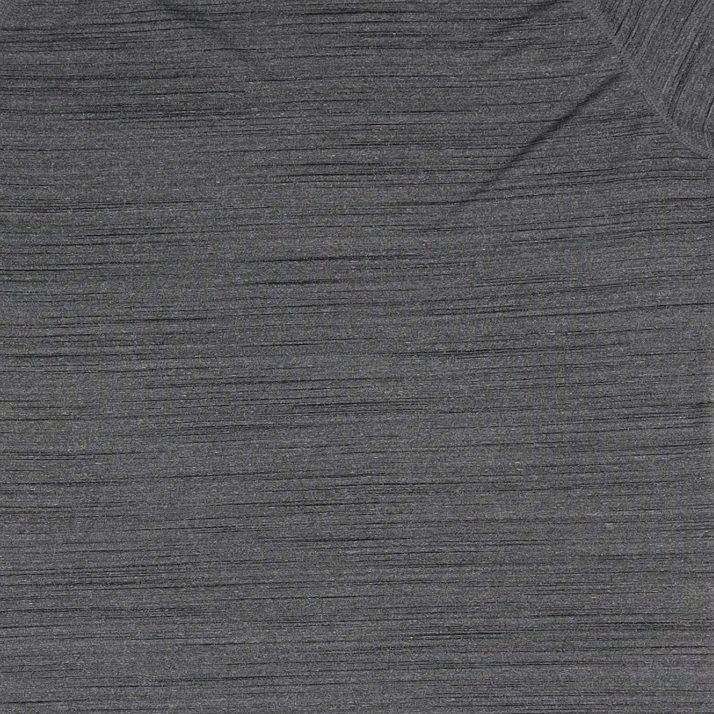 DKNY Mens Grey Polyester Basic T-Shirt Size M Round Neck Pullover
