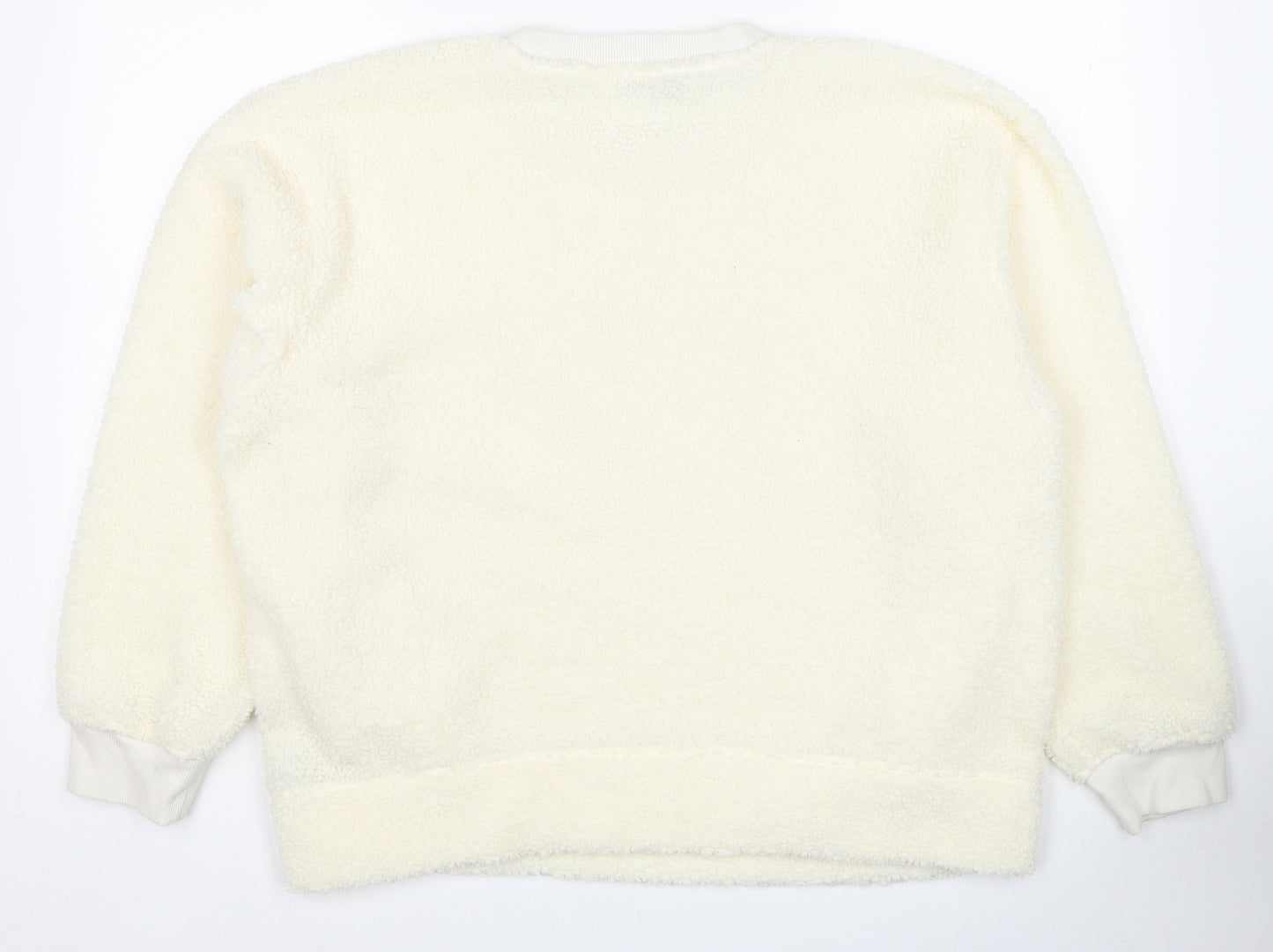 Marks and Spencer Womens Ivory Polyester Pullover Sweatshirt Size 16 Pullover