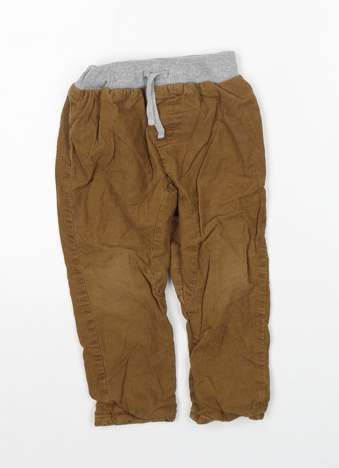 Matalan Boys Brown Cotton Capri Trousers Size 12-18 Months Drawstring