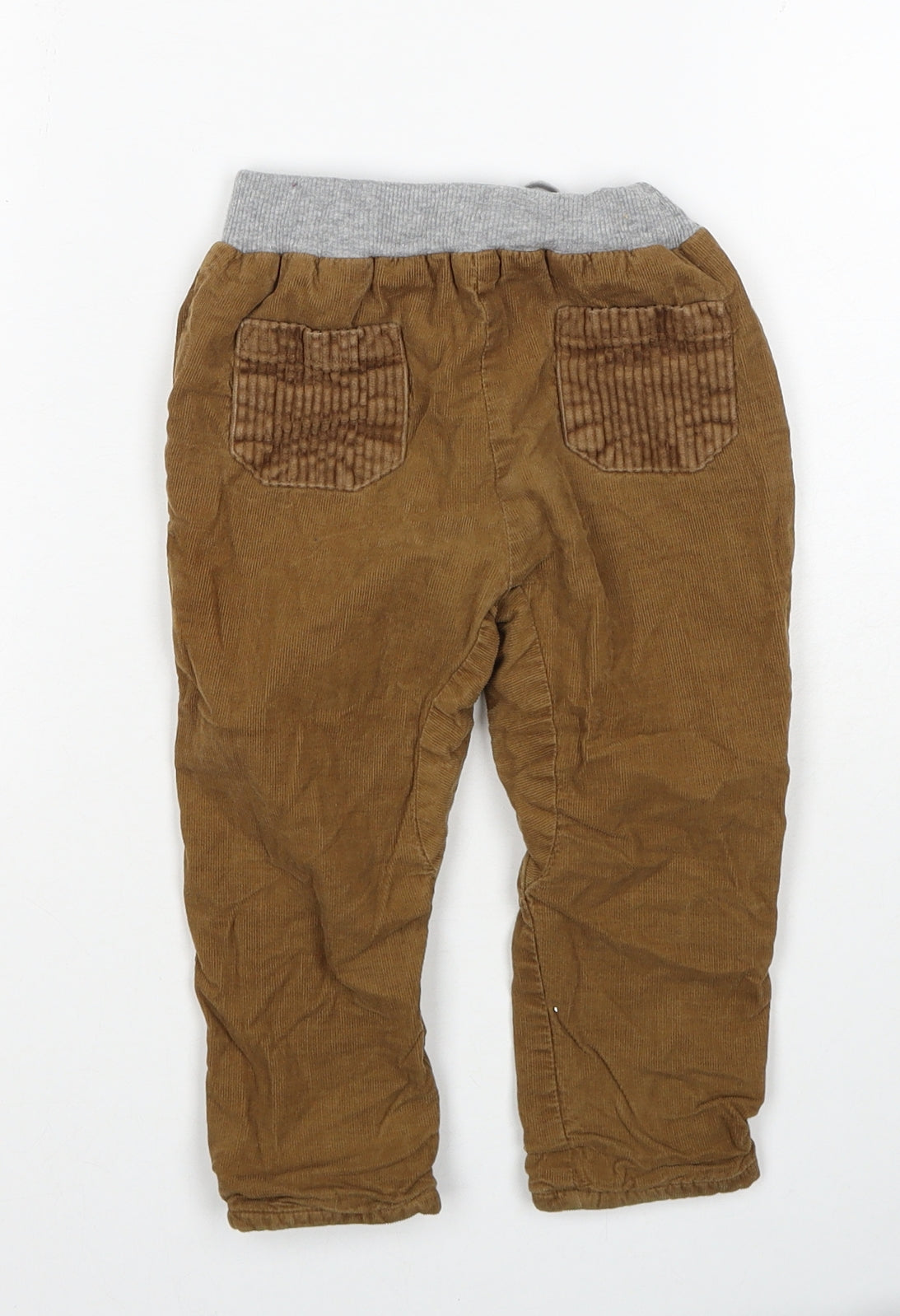 Matalan Boys Brown Cotton Capri Trousers Size 12-18 Months Drawstring