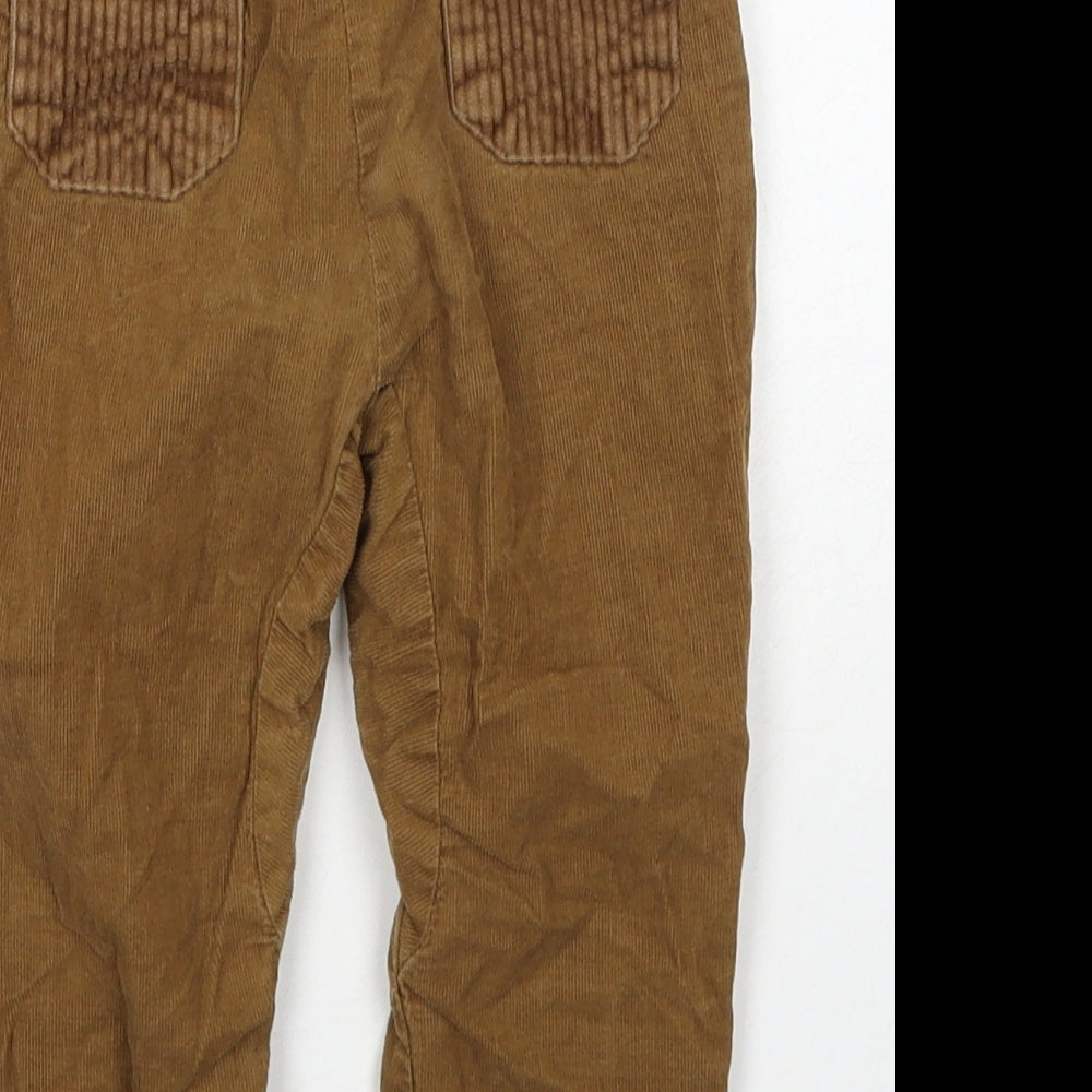Matalan Boys Brown Cotton Capri Trousers Size 12-18 Months Drawstring