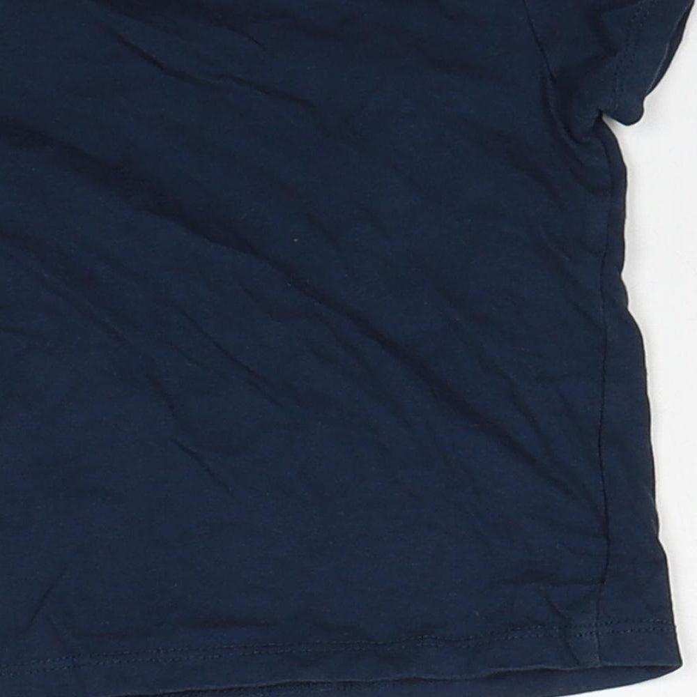So Cute Boys Blue Cotton Basic T-Shirt Size 9-12 Months Round Neck Pullover - Lighthouse