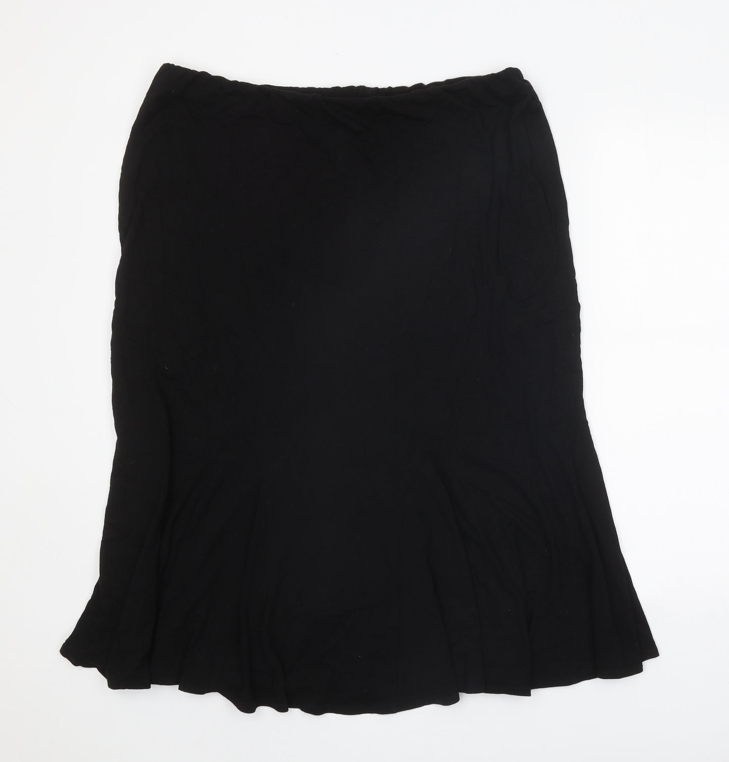 M&Co Womens Black Polyester A-Line Skirt Size 18