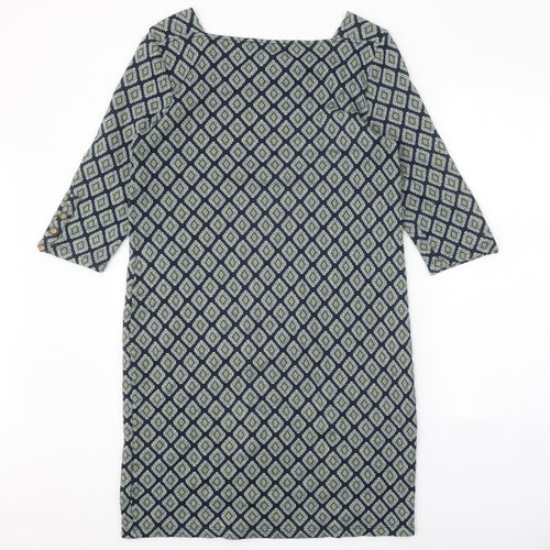 Marks and Spencer Womens Black Geometric Acrylic A-Line One Size Square Neck Pullover