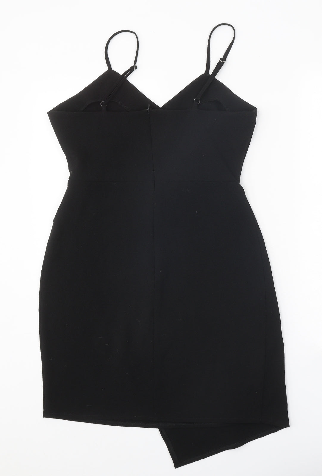 Code Pink Womens Black Polyester Bodycon One Size V-Neck Zip