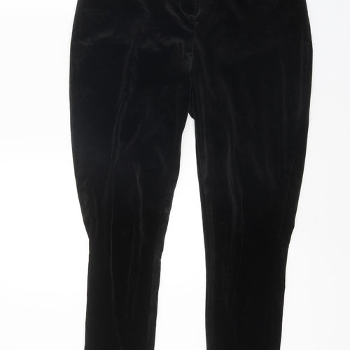 Missguided Womens Black Polyester Trousers Size 10 Regular Zip