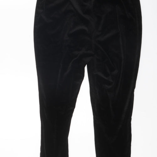 Missguided Womens Black Polyester Trousers Size 10 Regular Zip