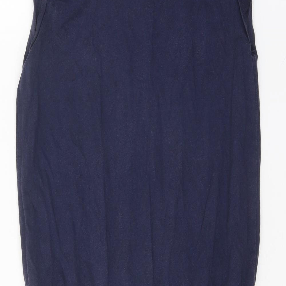 Boden Womens Blue Cotton A-Line Size 10 Round Neck Pullover