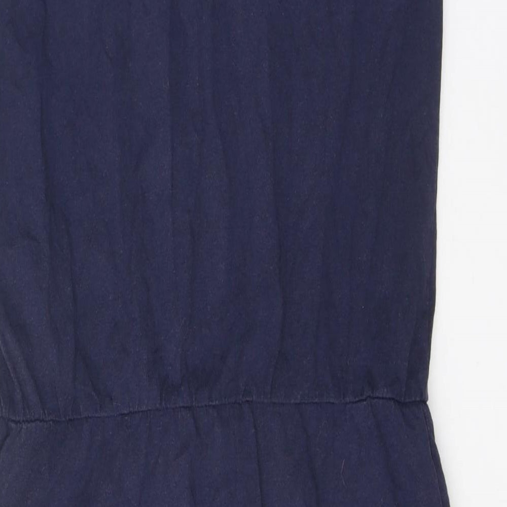 Boden Womens Blue Cotton A-Line Size 10 Round Neck Pullover
