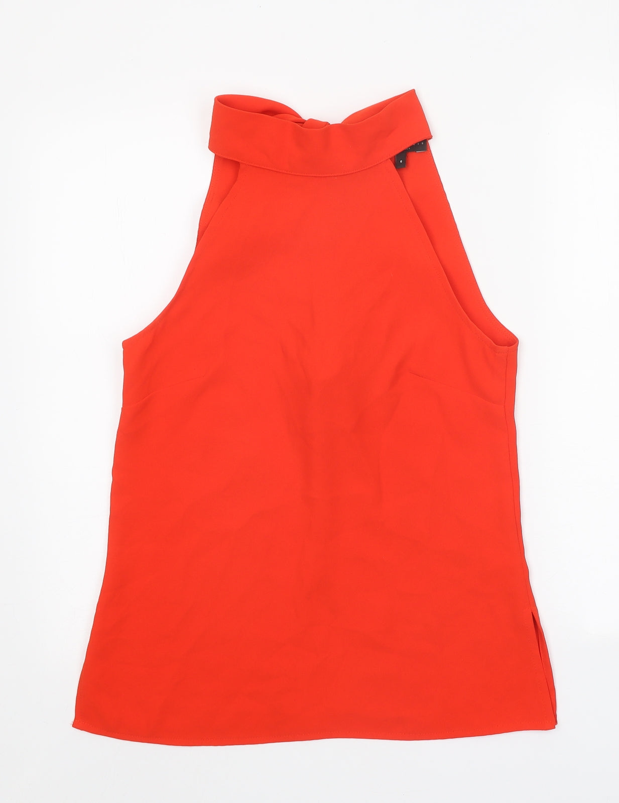 NEXT Womens Red Polyester Basic Blouse Size 6 Halter