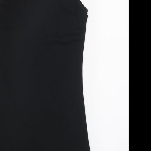 Mirumi Womens Black Polyester A-Line Size M Scoop Neck Pullover