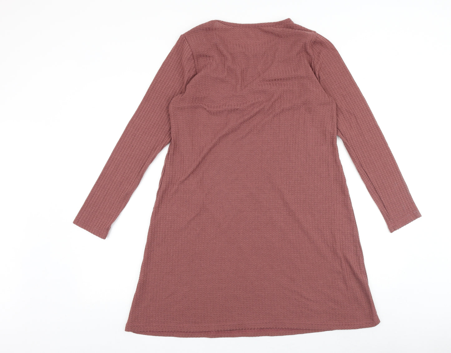 Preworn Womens Pink Polyester A-Line Size M Round Neck Pullover