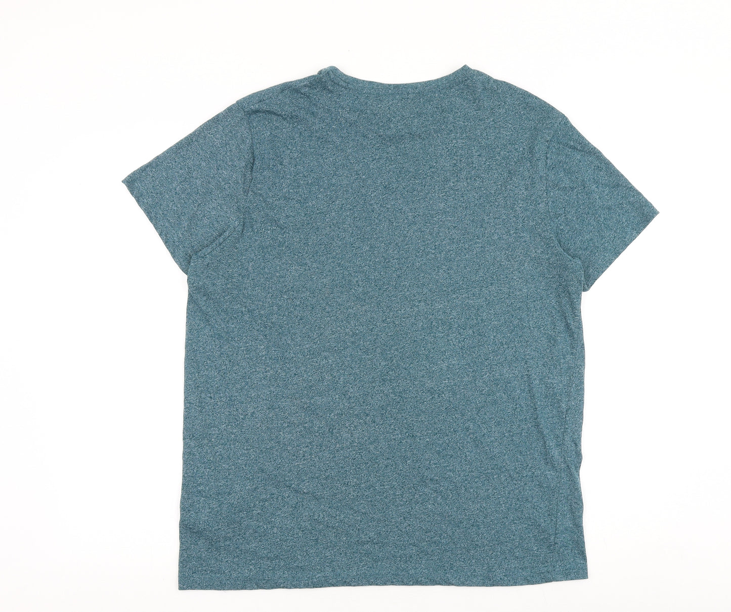 Primark Mens Green Polyester T-Shirt Size XL Round Neck