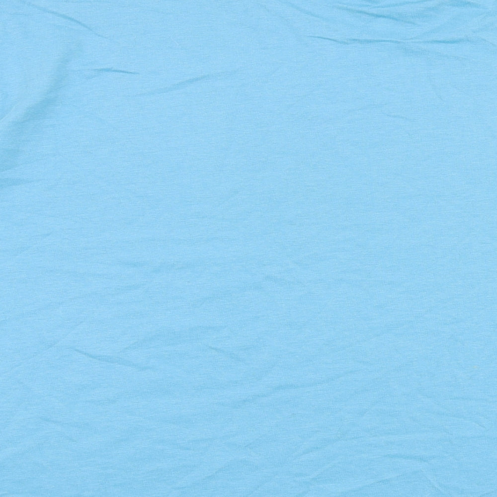 Primark Womens Blue 100% Cotton Basic T-Shirt Size 12 Round Neck