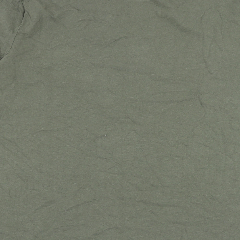 Marks and Spencer Mens Green Cotton T-Shirt Size XL Round Neck