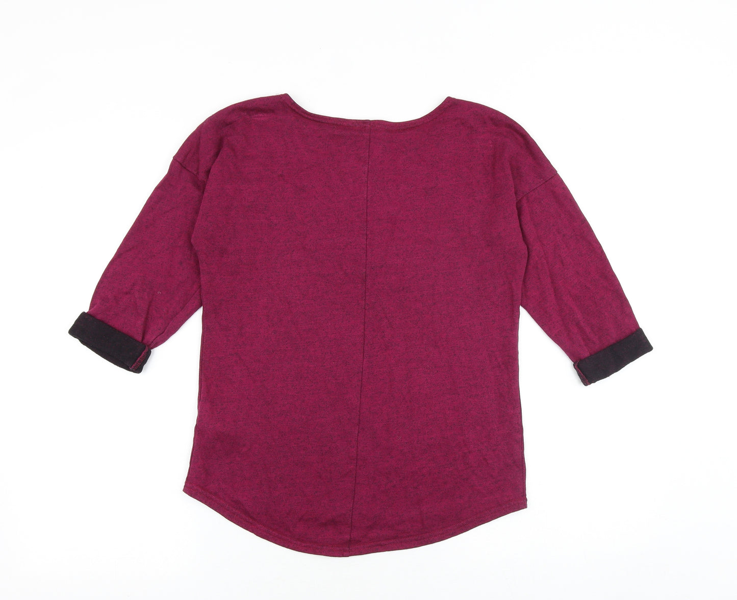 H&M Womens Pink Viscose Basic Blouse Size M Boat Neck