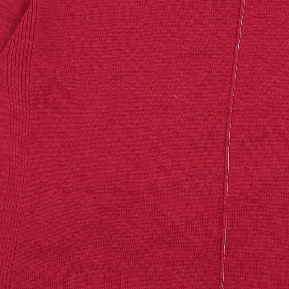 White Stuff Womens Pink Round Neck Modacrylic Pullover Jumper Size 12