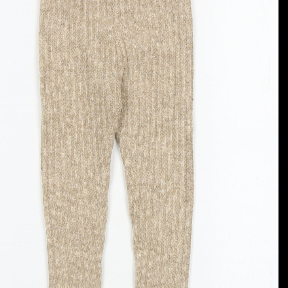 Zara Baby Brown Acrylic Jogger Leggings Size 12-18 Months Pullover