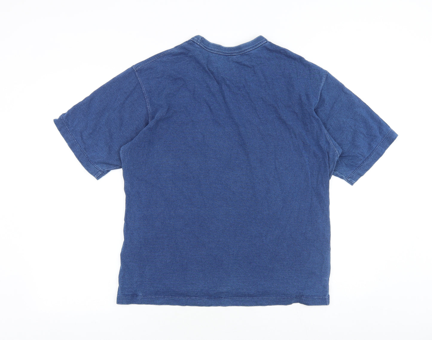 Uniqlo Mens Blue Cotton T-Shirt Size S Round Neck