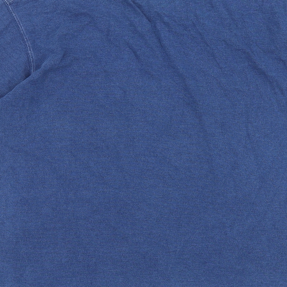 Uniqlo Mens Blue Cotton T-Shirt Size S Round Neck