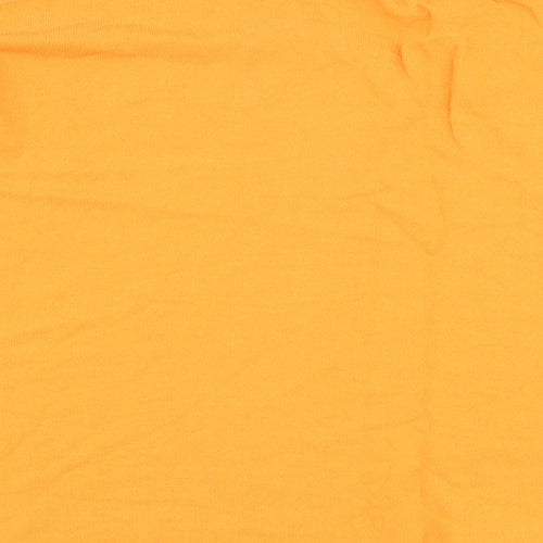 Marks and Spencer Womens Orange Round Neck Viscose Pullover Jumper Size 16