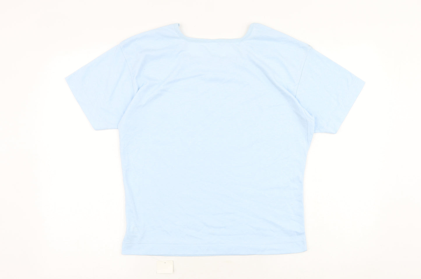 Littlewoods Womens Blue Cotton Basic T-Shirt Size M Round Neck
