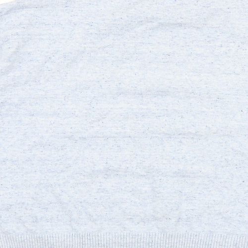 Marks and Spencer Womens Blue Round Neck Cotton Pullover Jumper Size S