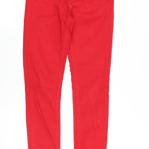 Blue Ridge Womens Red Cotton Skinny Jeans Size 28 in Regular Zip