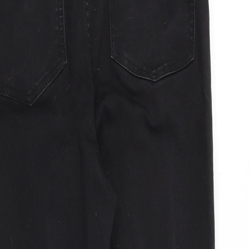 Nutmeg Womens Black Cotton Skinny Jeans Size 12 Regular Zip
