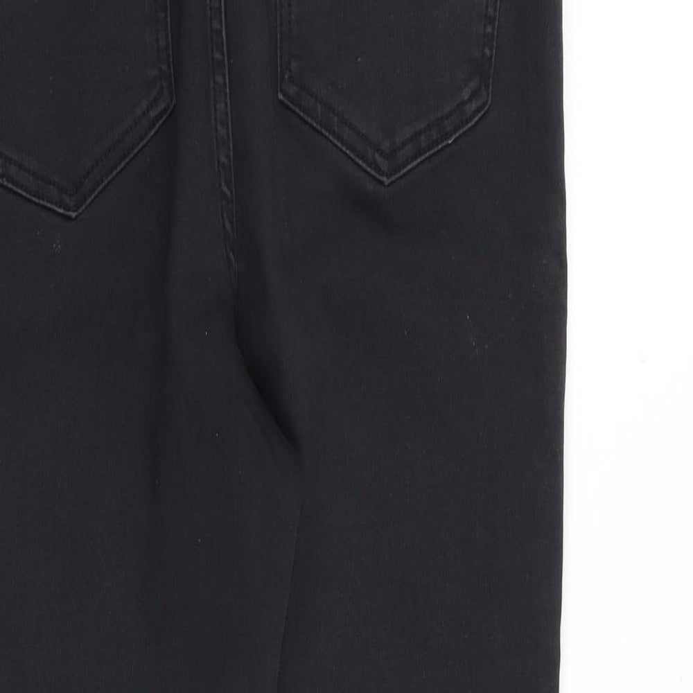 Nutmeg Womens Black Cotton Skinny Jeans Size 12 Regular Zip