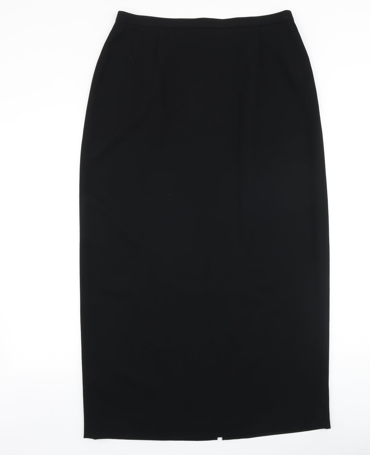 Laura Ashley Womens Black Polyester A-Line Skirt Size 16 Zip