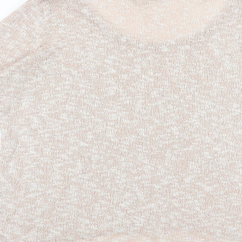 New Look Womens Beige Scoop Neck Polyester Pullover Jumper Size 14