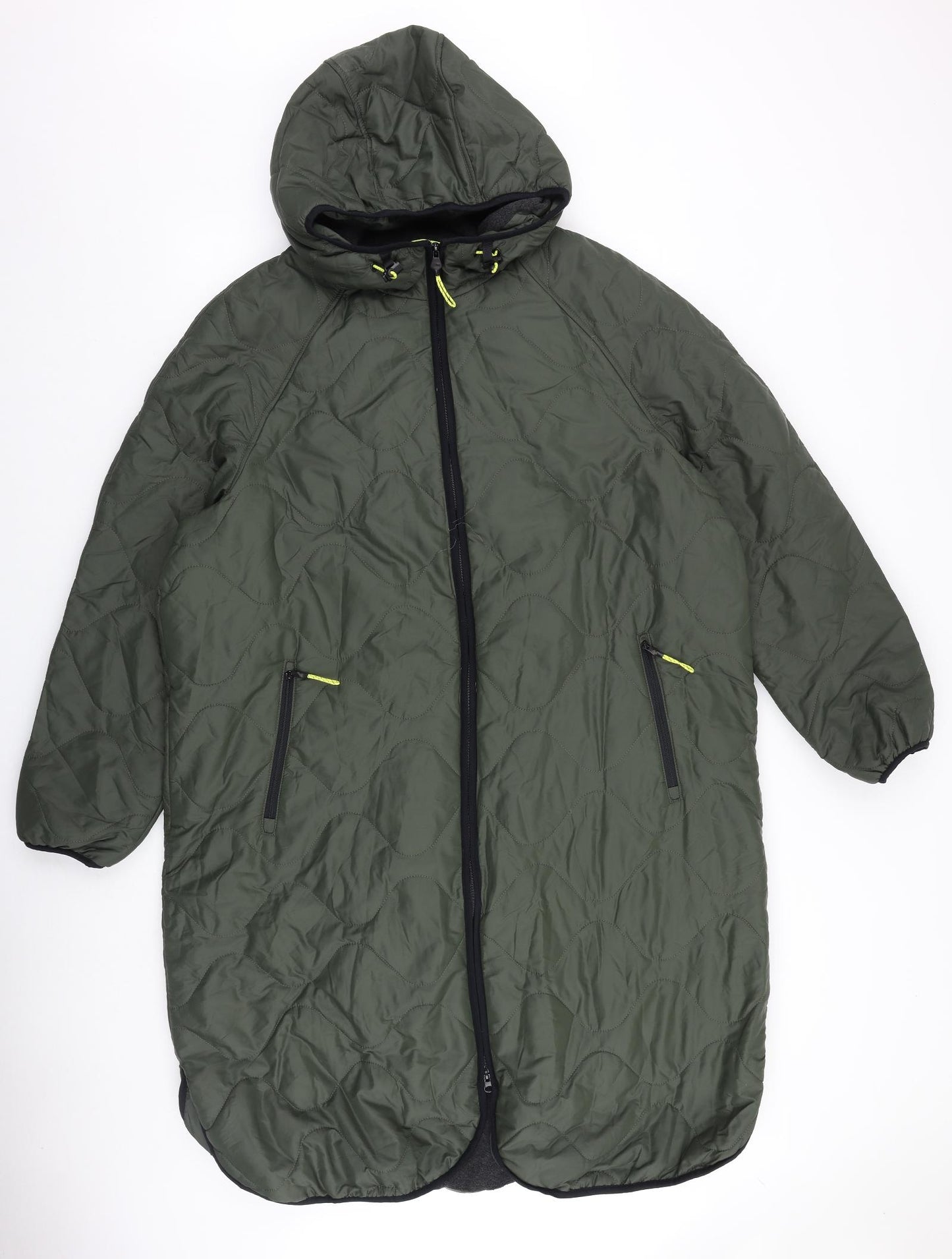 Marks and Spencer Womens Green Rain Coat Coat Size 18 Zip