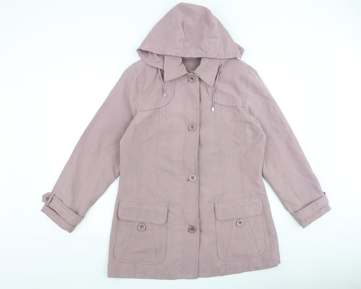Katherine Hammond Womens Purple Jacket Coat Size 12 Button