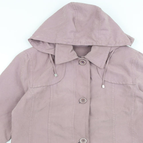 Katherine Hammond Womens Purple Jacket Coat Size 12 Button