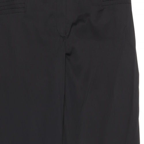 noix Womens Black Polyester Trousers Size 12 Regular Zip