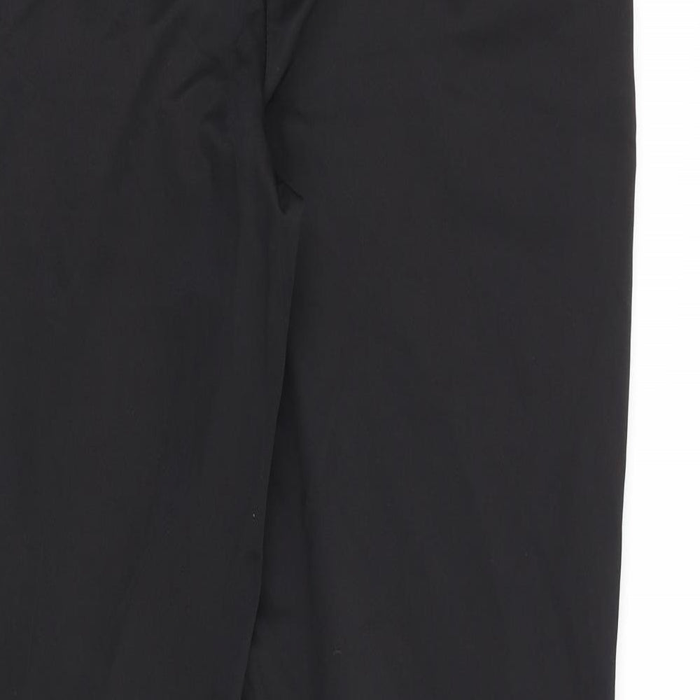noix Womens Black Polyester Trousers Size 12 Regular Zip