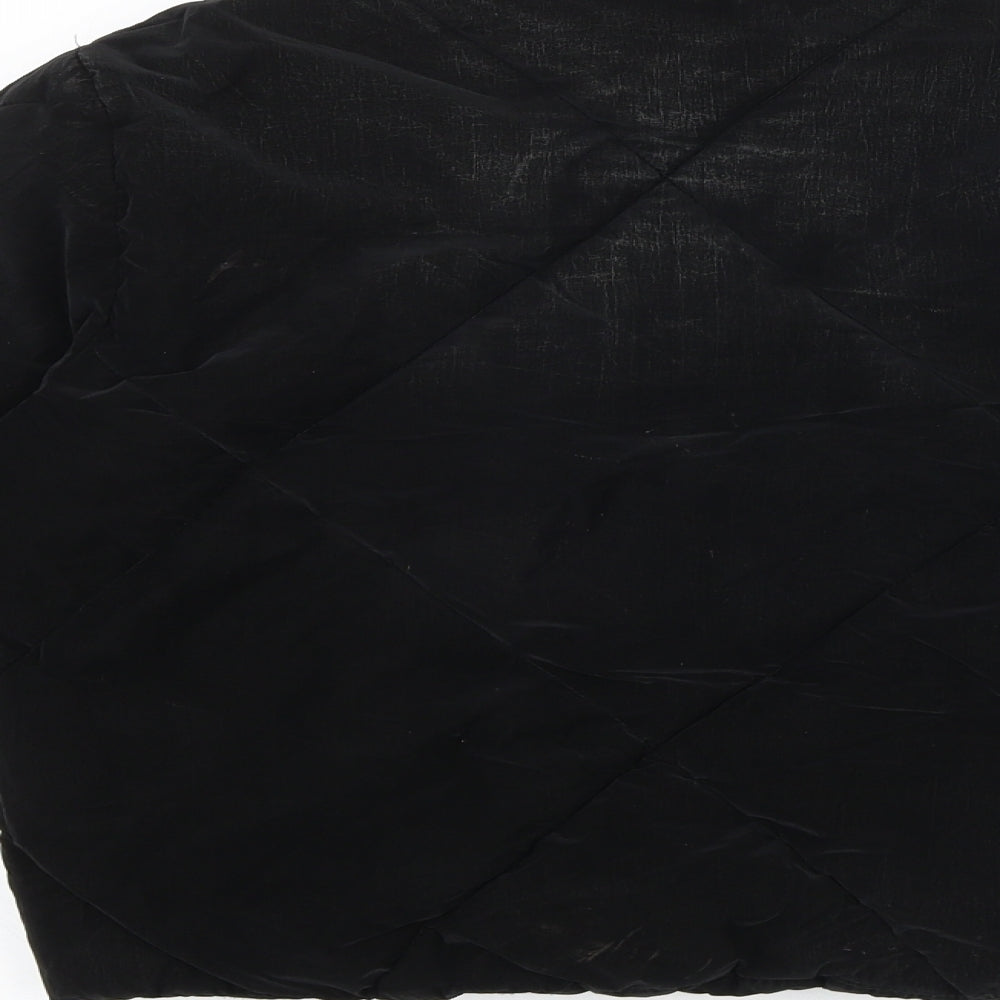 Primark Girls Black Quilted Jacket Size 10-11 Years Zip