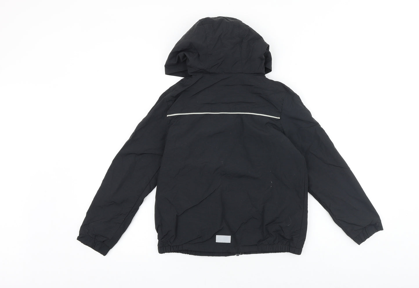 Blue Zoo Boys Black Windbreaker Jacket Size 9 Years Zip
