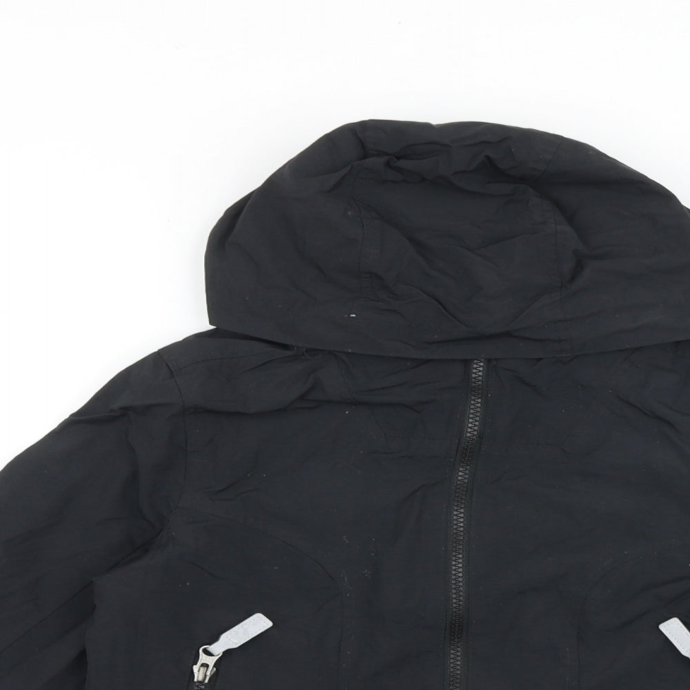 Blue Zoo Boys Black Windbreaker Jacket Size 9 Years Zip