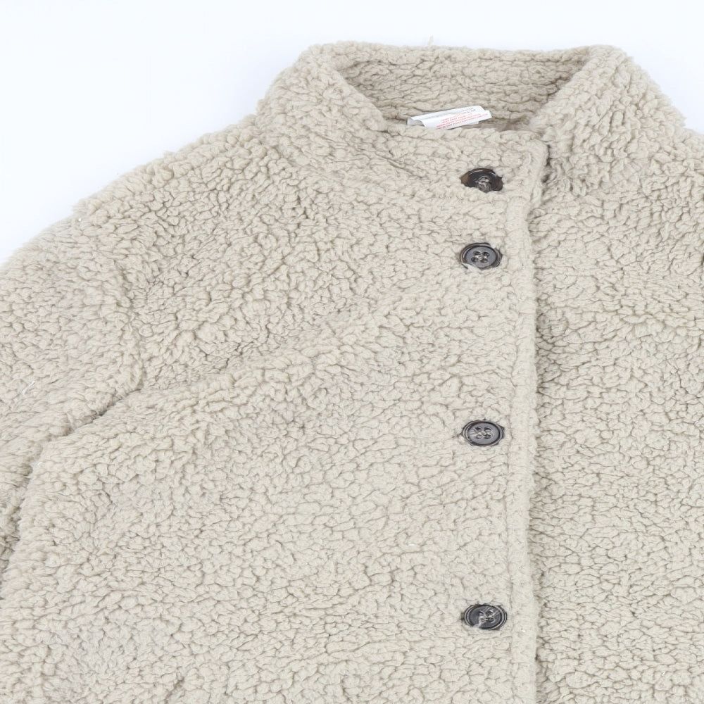 Anna De Lancay Womens Beige Jacket Size M Button