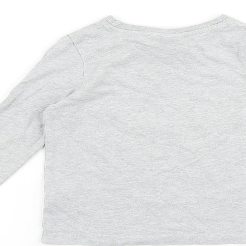 TU Baby Grey Cotton Pullover T-Shirt Size 18-24 Months Boat Neck Pullover