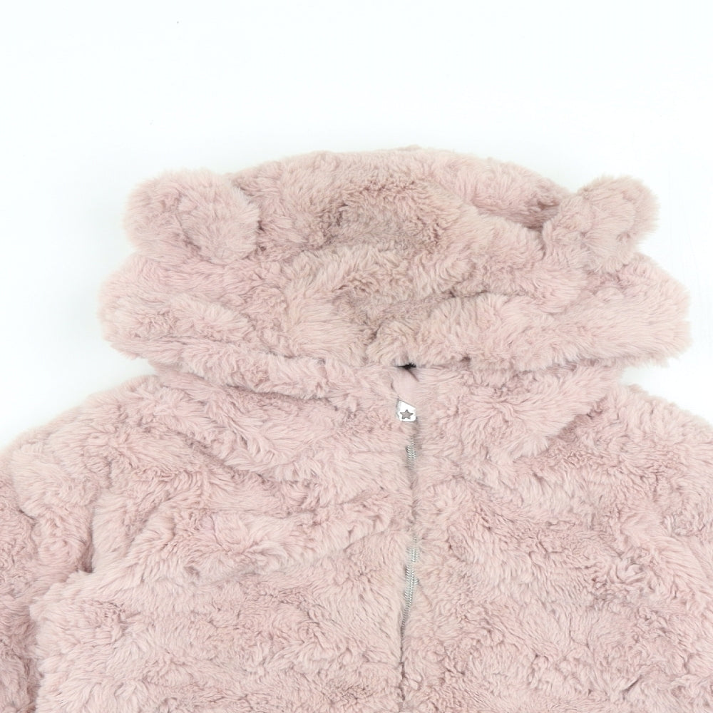 Nutmeg Girls Pink Jacket Size 4-5 Years Zip