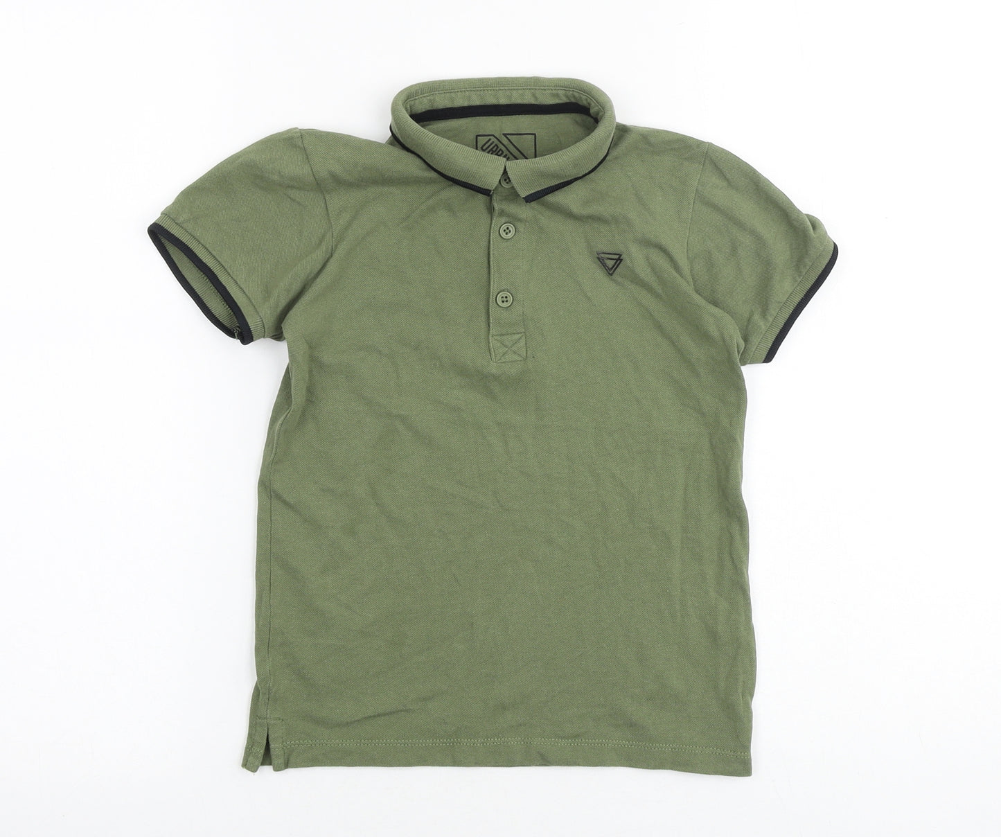 Urban Dept Boys Green 100% Cotton Basic Polo Size 8 Years Collared Button