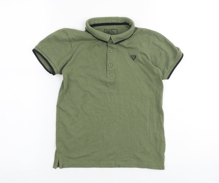 Urban Dept Boys Green 100% Cotton Basic Polo Size 8 Years Collared Button