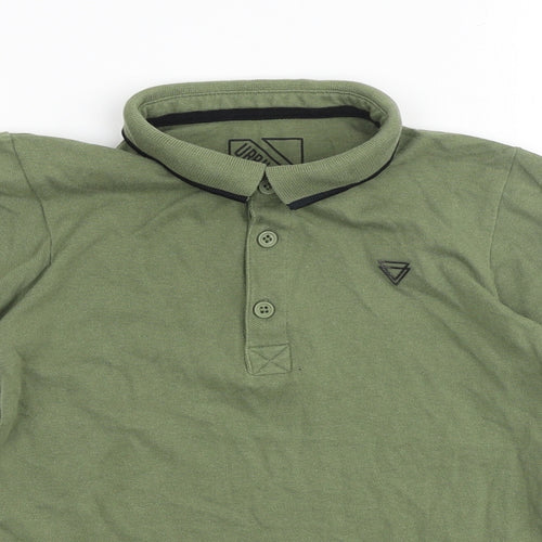 Urban Dept Boys Green 100% Cotton Basic Polo Size 8 Years Collared Button